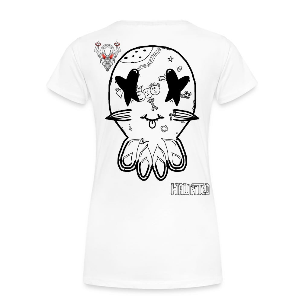 Woman T-Shirt Ghost Doodle Dark - Weiß