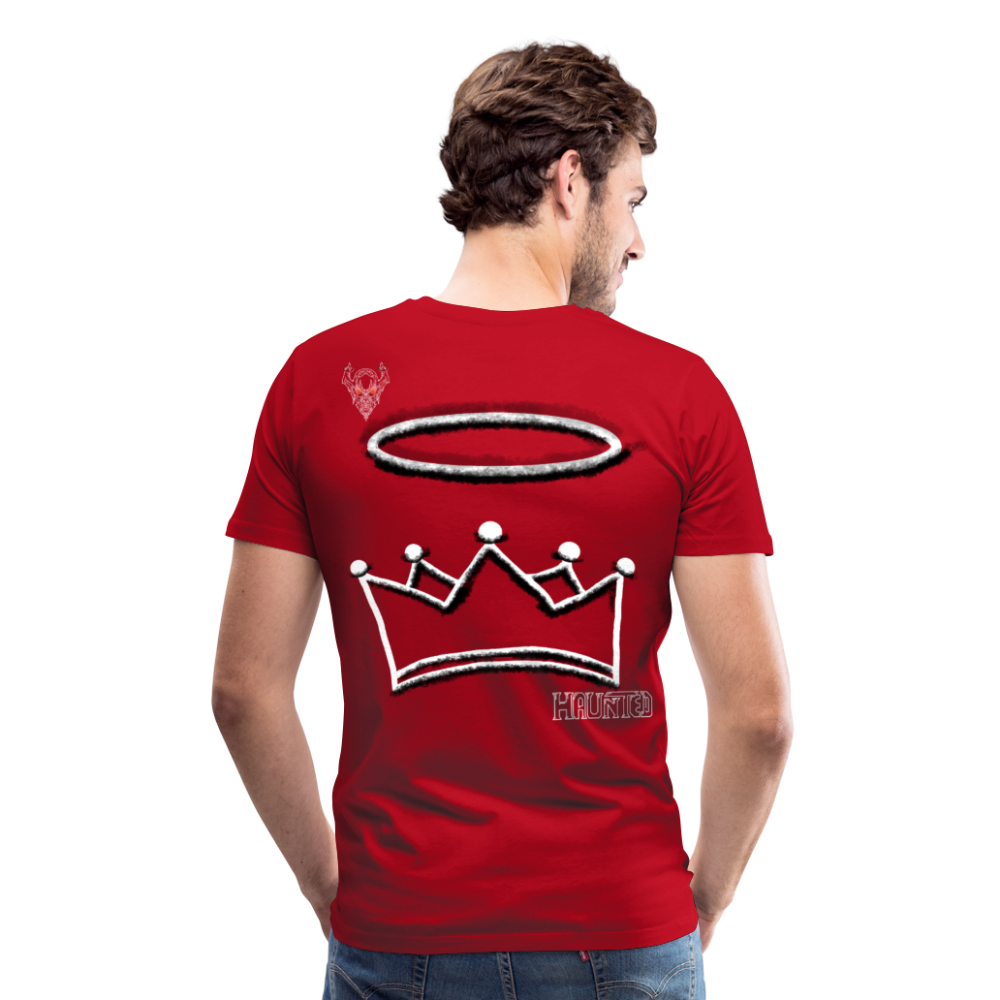 Man T-Shirt Crown and Ring Light - Rot