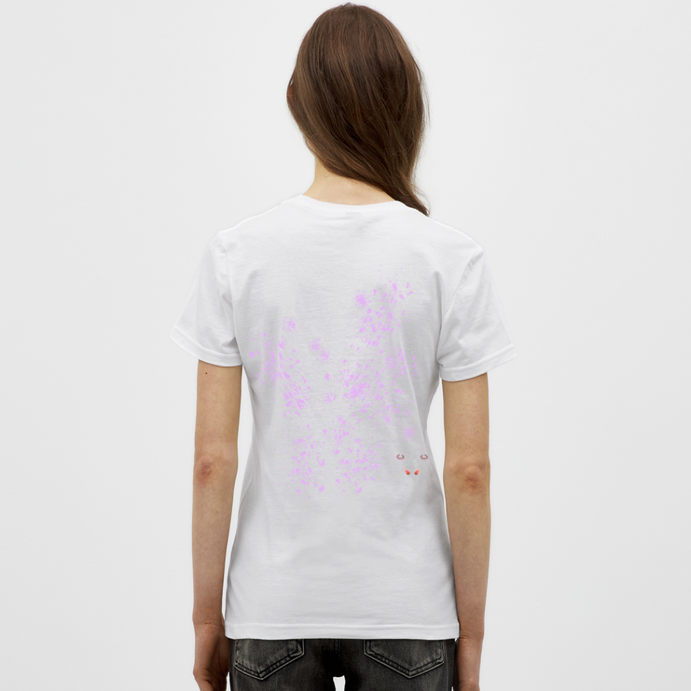Women T-Shirt Light Purple Wings - Weiß