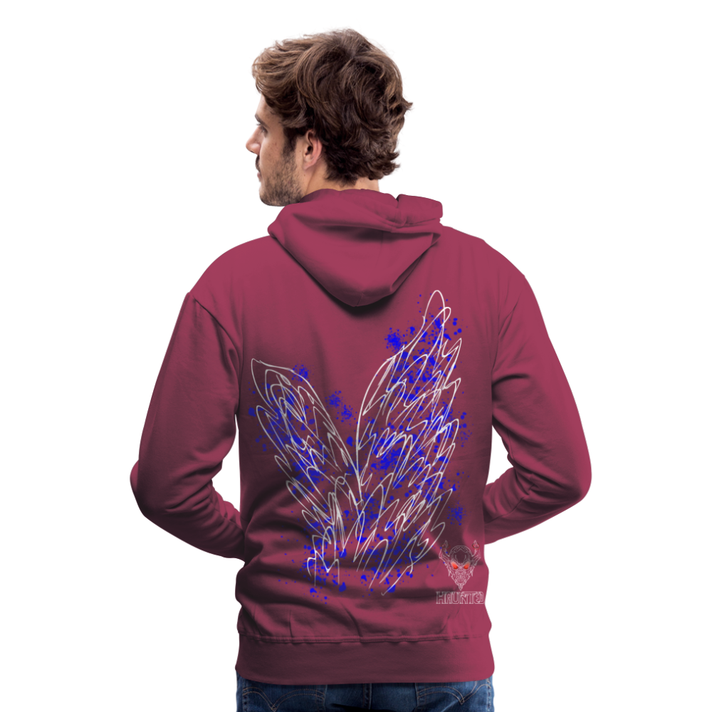 Men Hoodie Blue Wings - Bordeaux