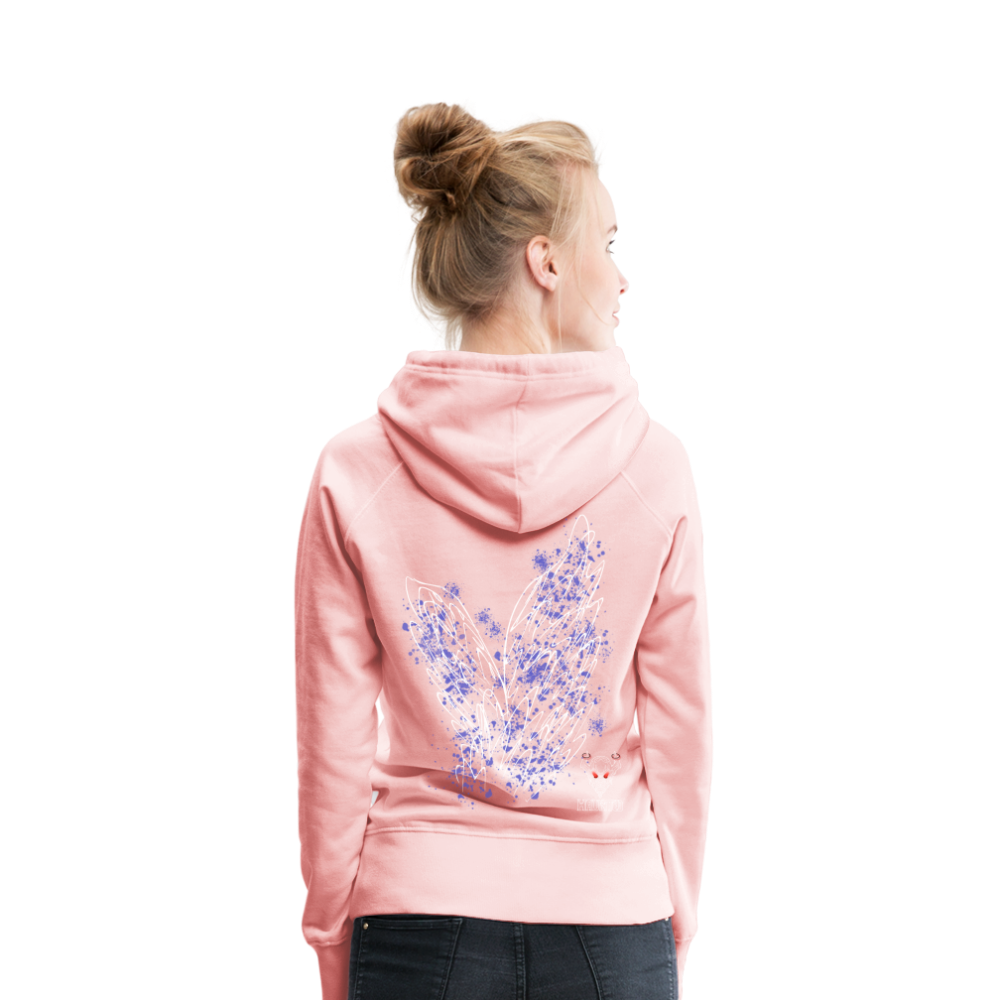 Women Hoodie Light Blue Wings - Kristallrosa