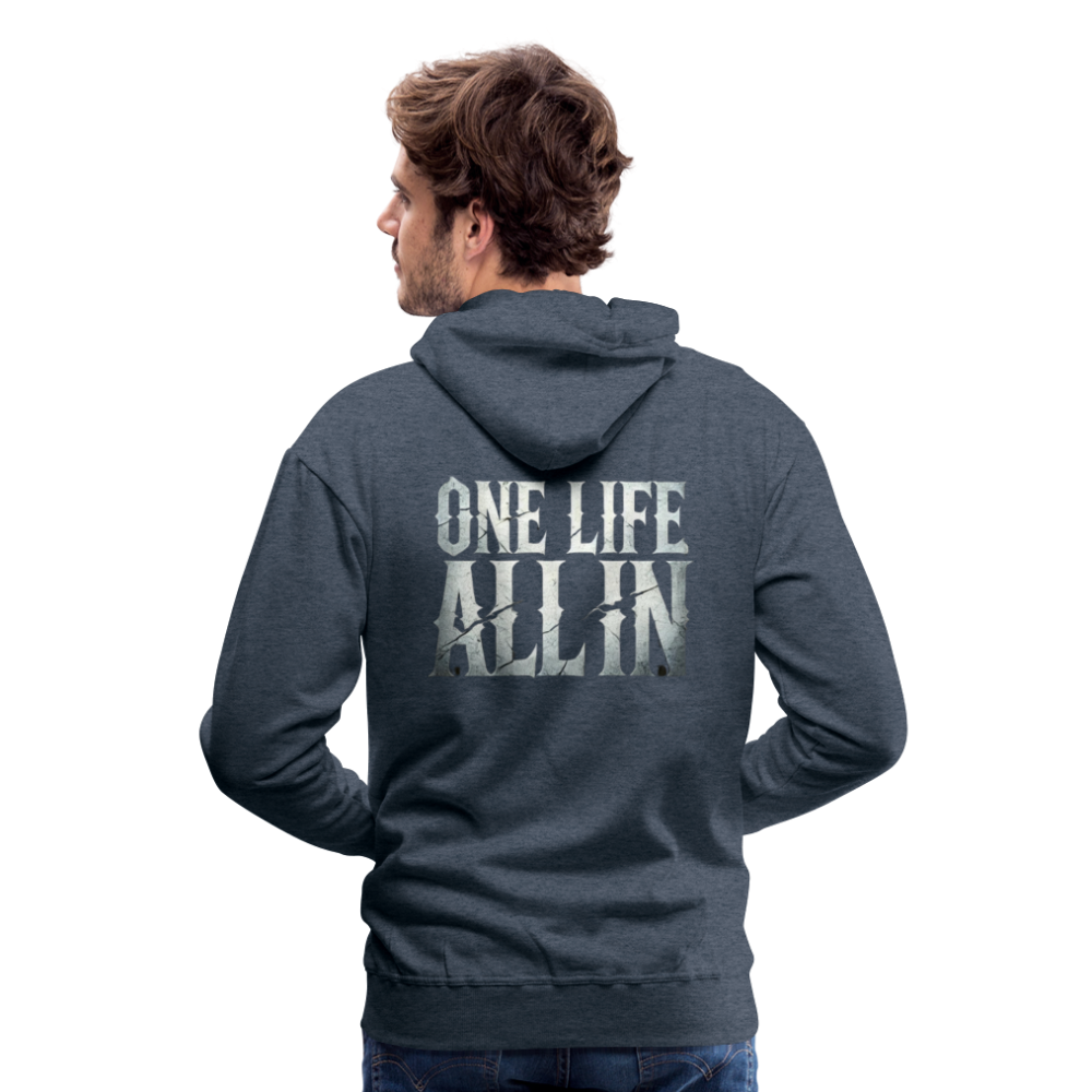 Men Hoodie One Life All In - Jeansblau