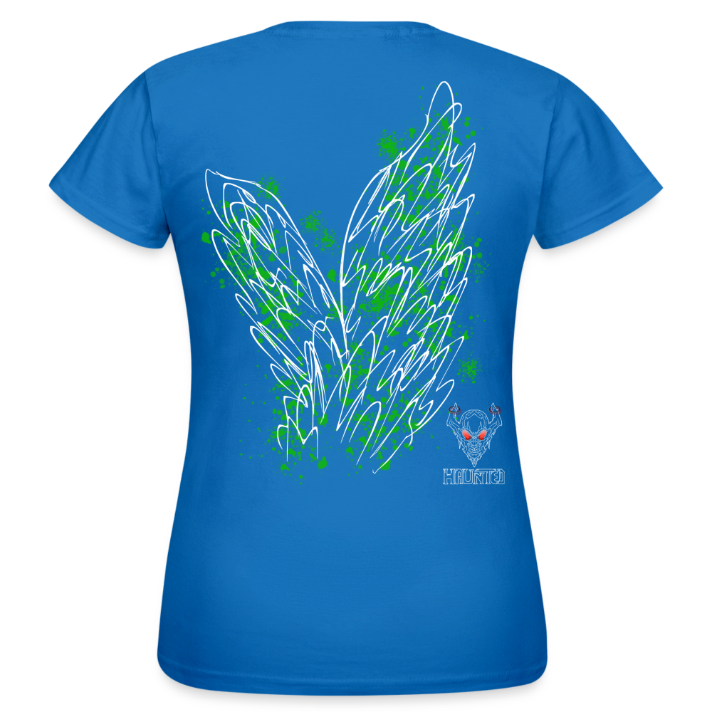 Women T-Shirt Green Wings - Royalblau