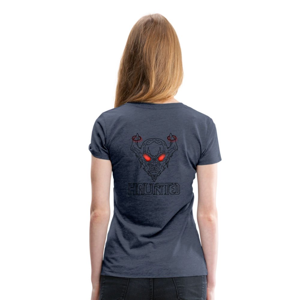 Women T-Shirt Deamon Black - Blau meliert