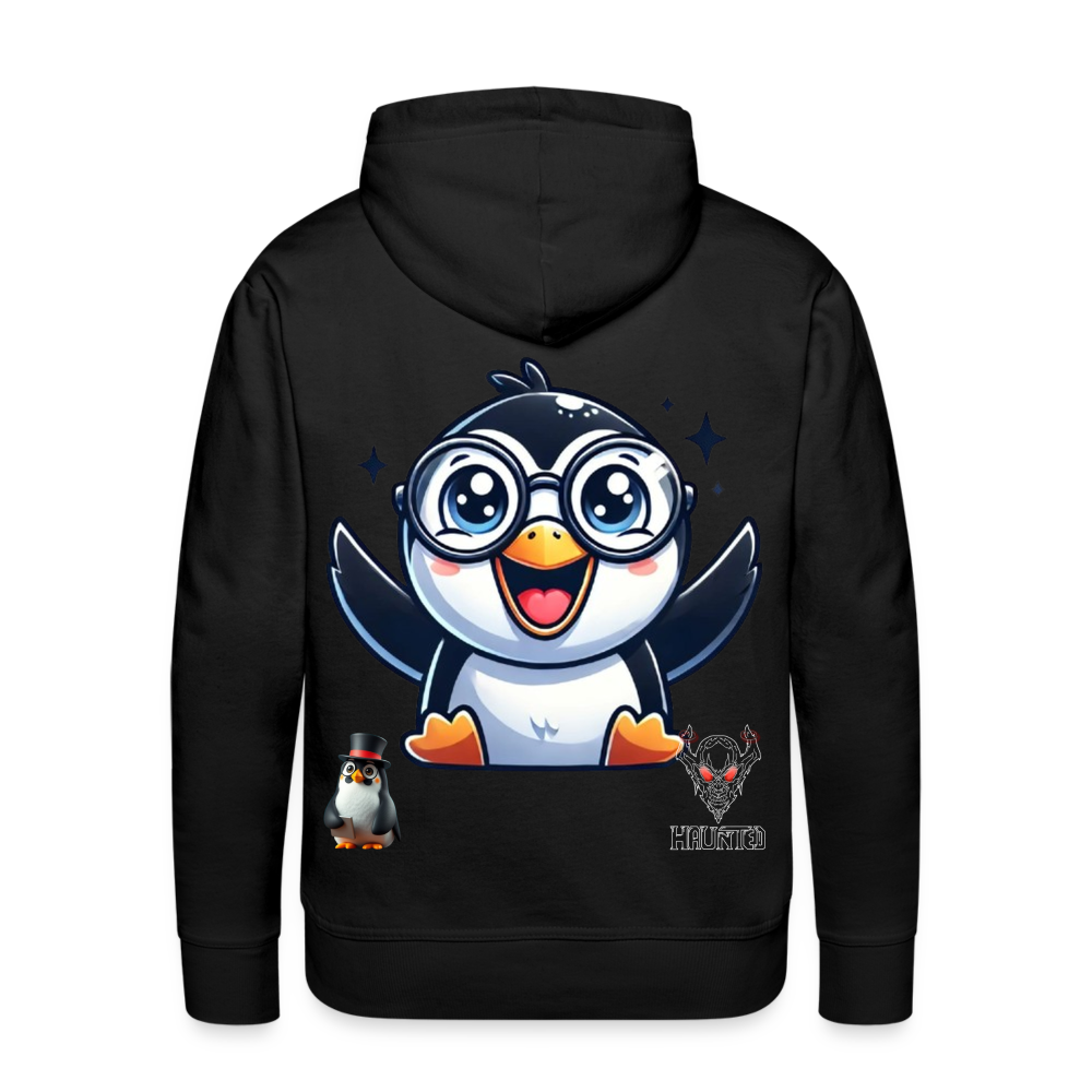 Men Hoodie KasPenguin Happy - Schwarz