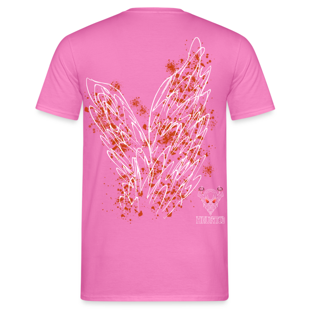 Men T-Shirt Orange Wings - Pink