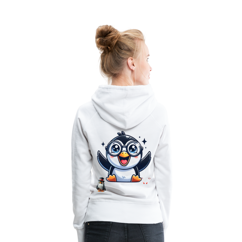 Women Hoodie KasPenguin Happy - Weiß