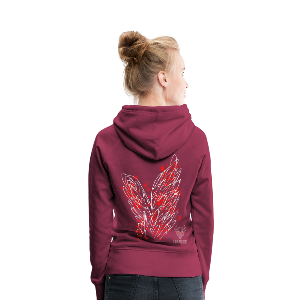 Women Hoodie Red Wings - Bordeaux
