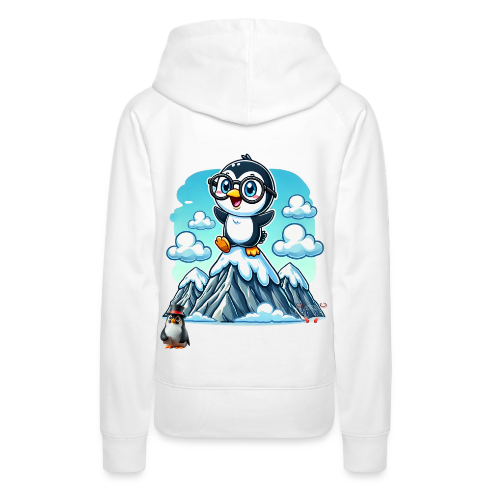 Women Hoodie KasPenguin on Top - Weiß