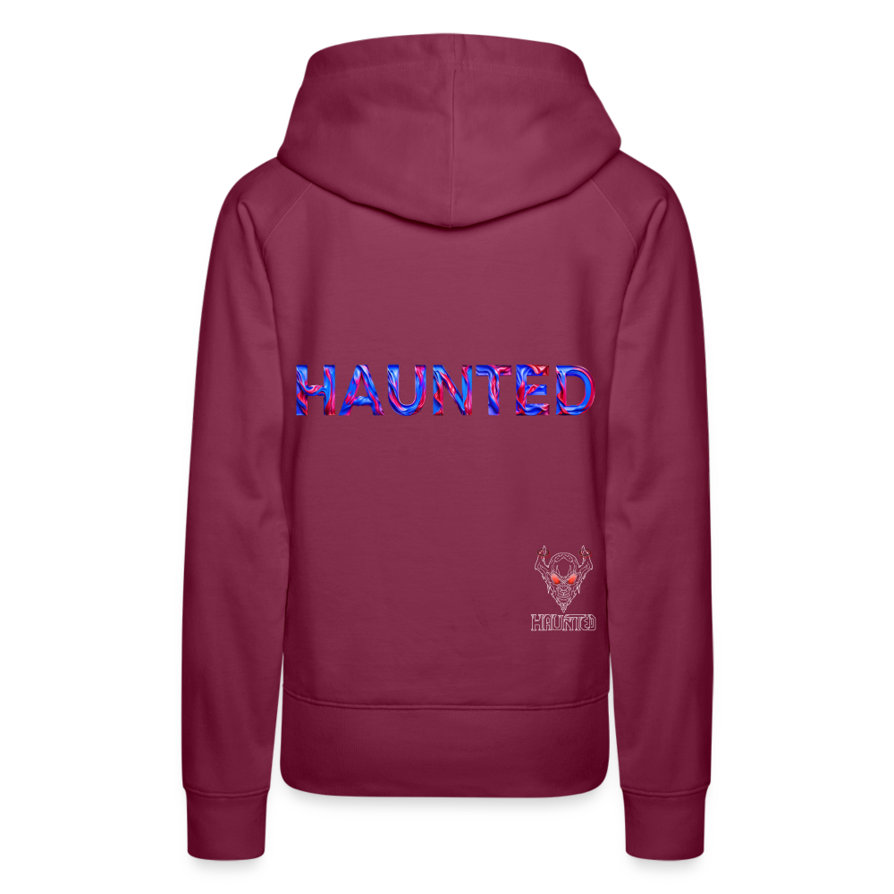Women Hoodie Cosmic Flame Surge - Bordeaux