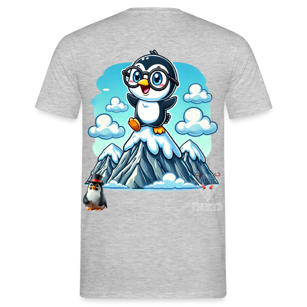Men T-Shirt KasPenguin on Top - Grau meliert