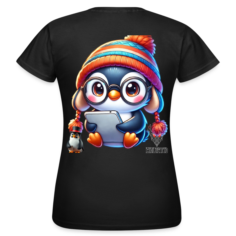 Women T-Shirt KasPenguin with Pad - Schwarz
