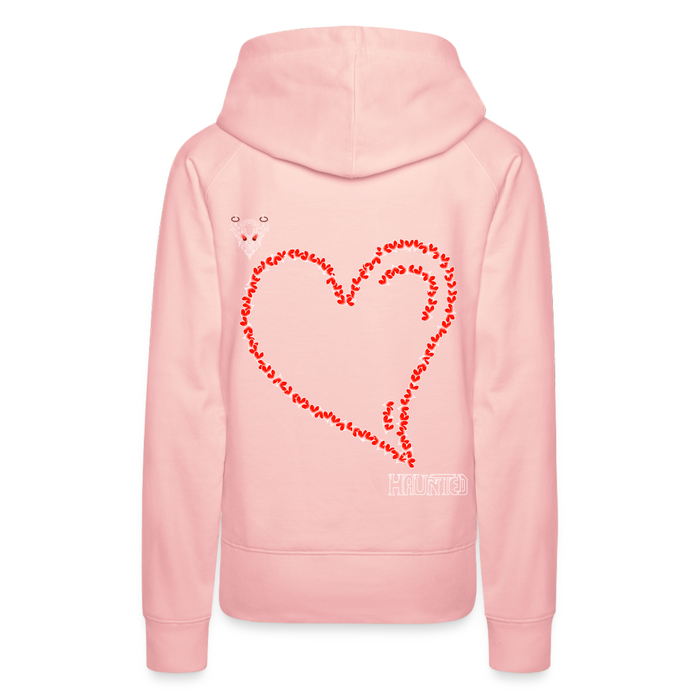 Woman Hoodie Hearts Light - Kristallrosa