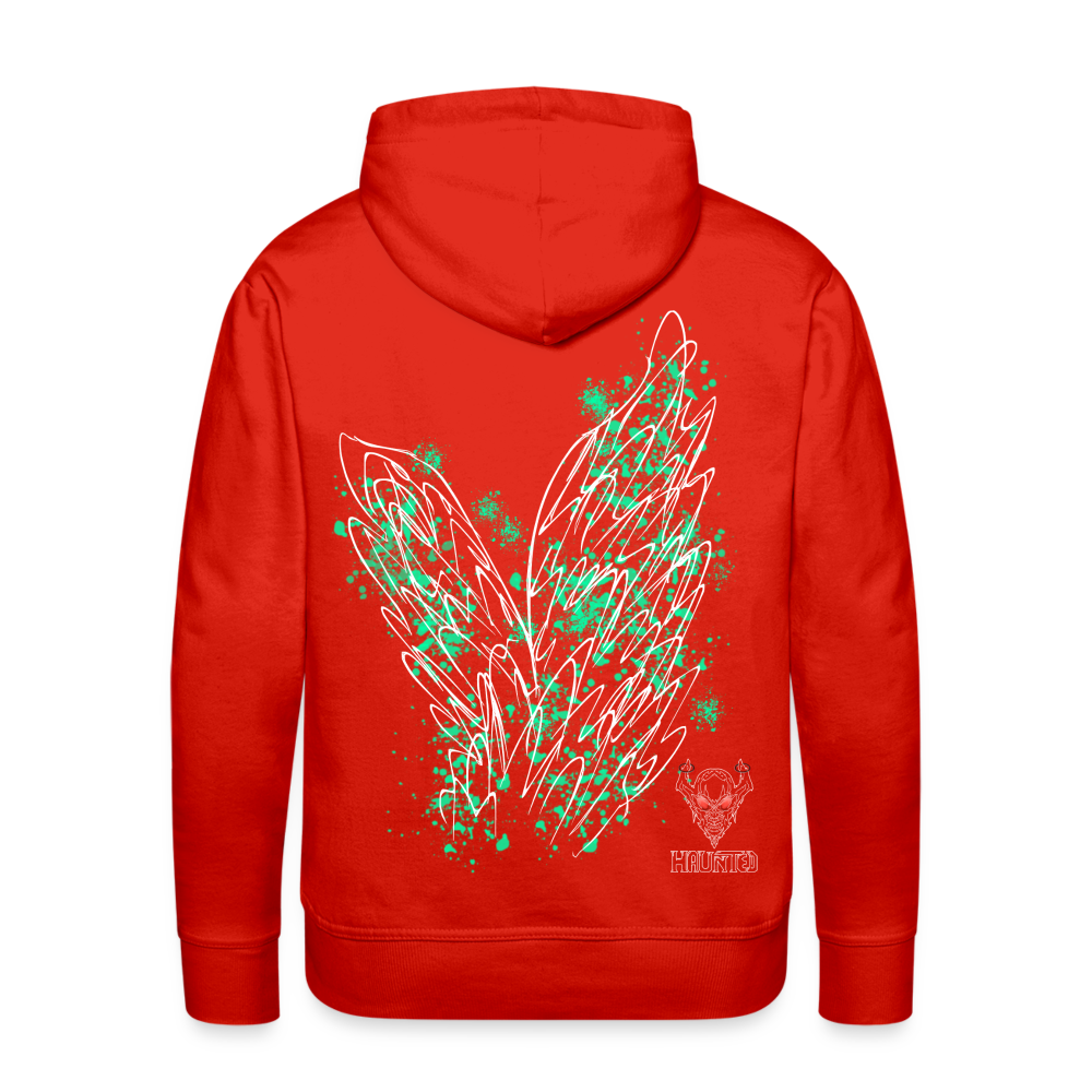 Men Hoodie Turquoise Wings - Rot