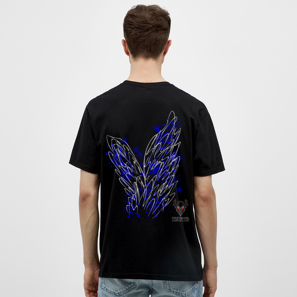 Men T-Shirt Blue Wings - Schwarz