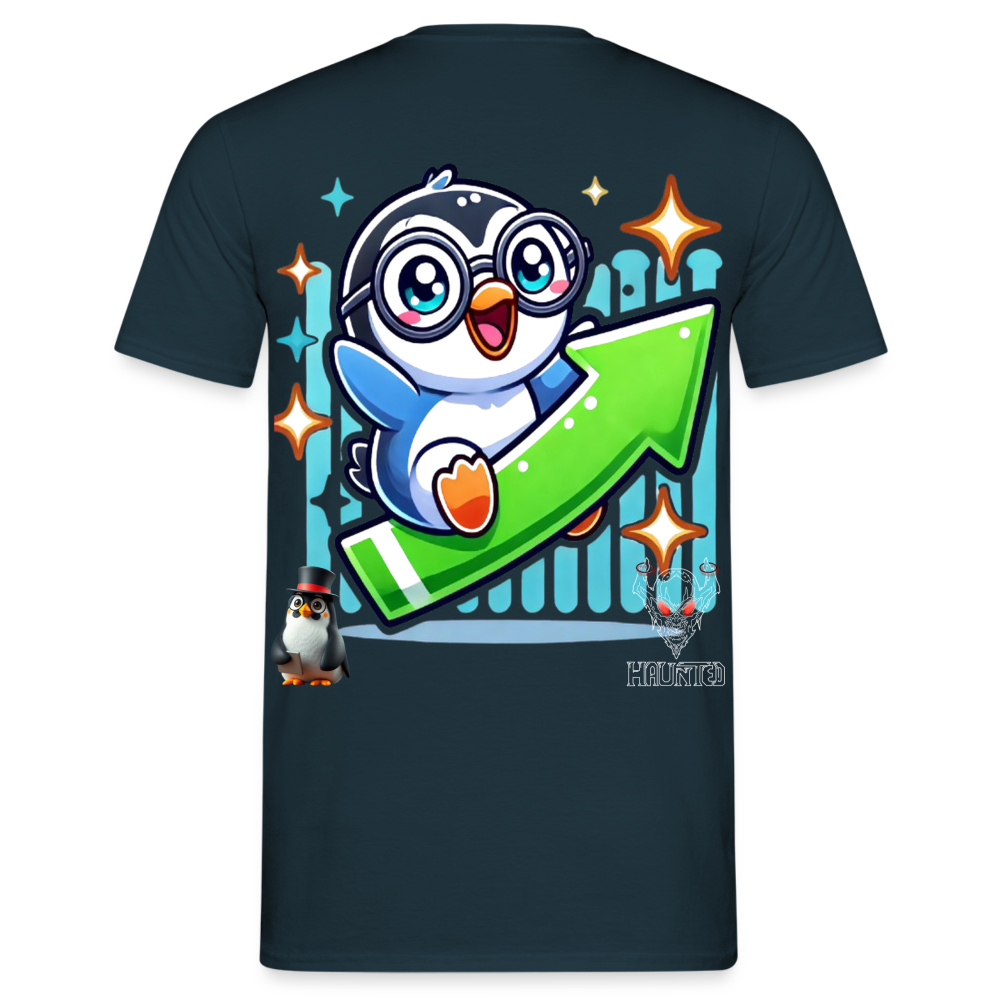 Men T-Shirt KasPenguin Riding the Trend - Navy