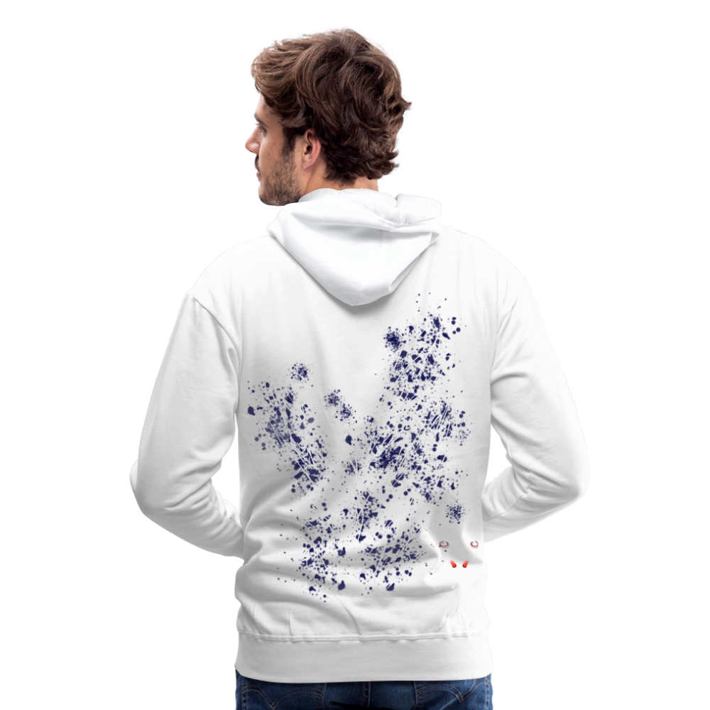 Men Hoodie Dark Blue Wings - Weiß
