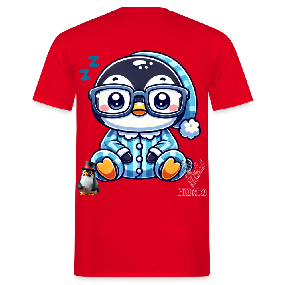 Men T-Shirt KasPenguin in Pyjama - Rot