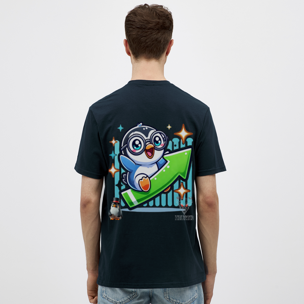 Men T-Shirt KasPenguin Riding the Trend - Navy
