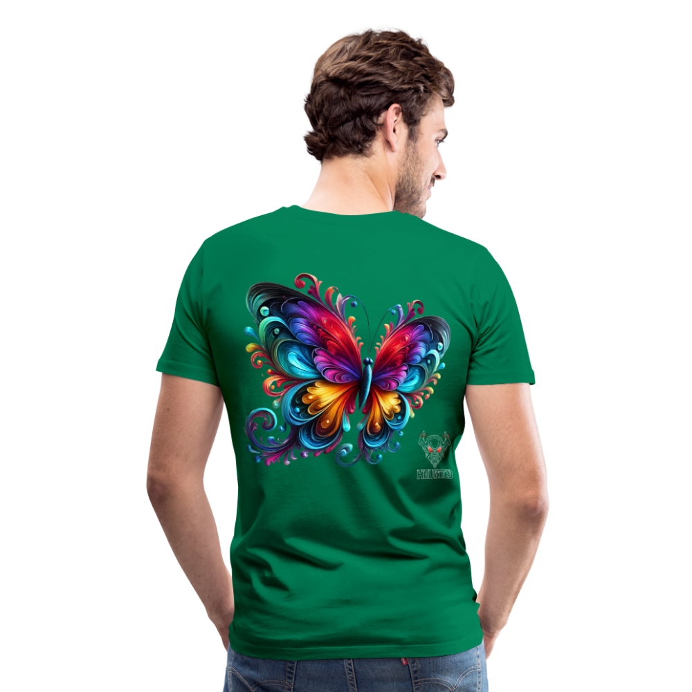 Men T-Shirt Radiant Butterfly Art - Kelly Green