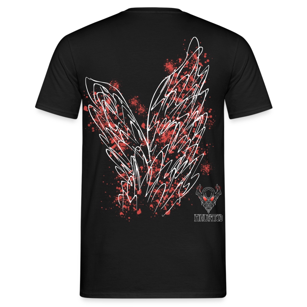 Men T-Shirt Light Red Wings - Schwarz