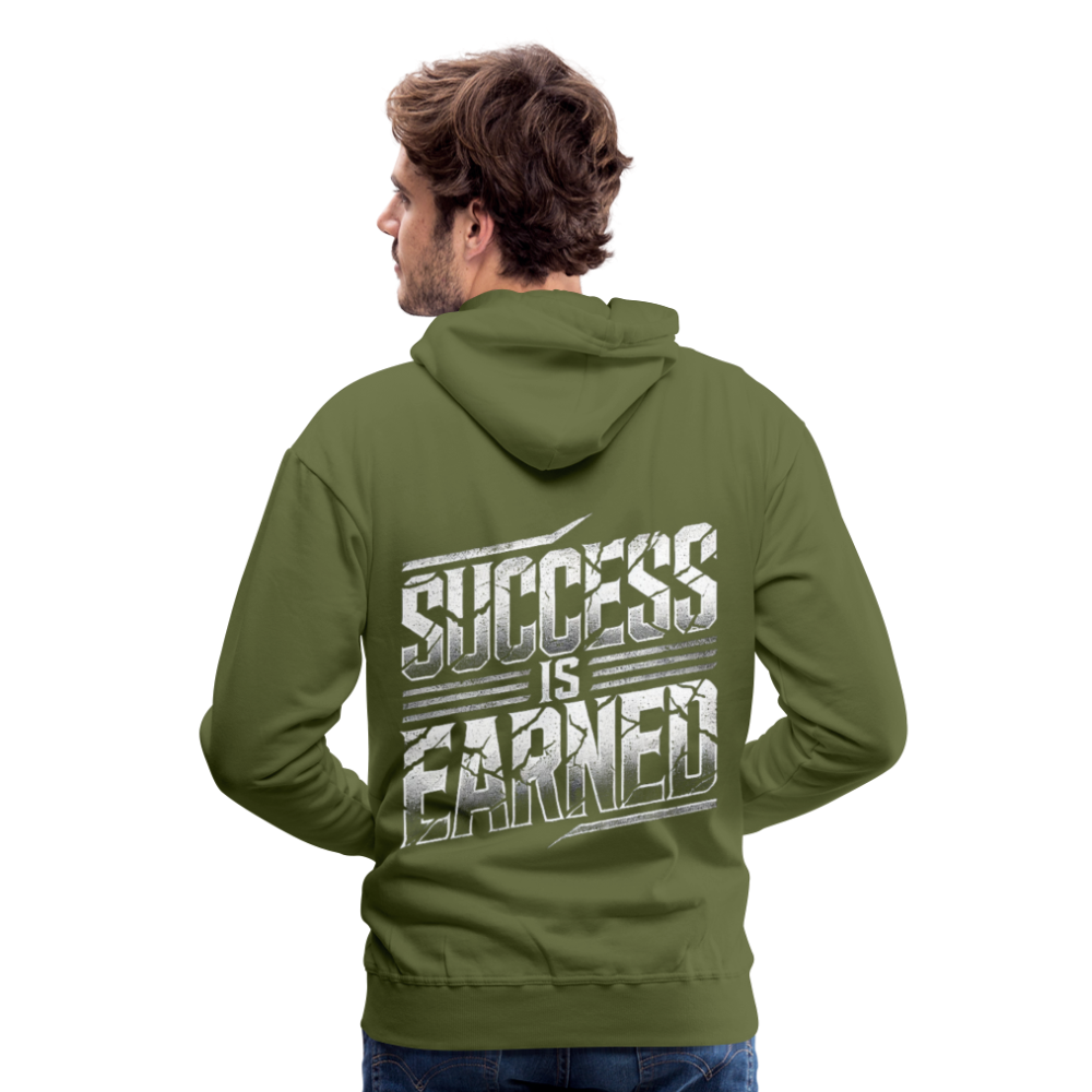 Men Hoodie Success is Earned - Olivgrün