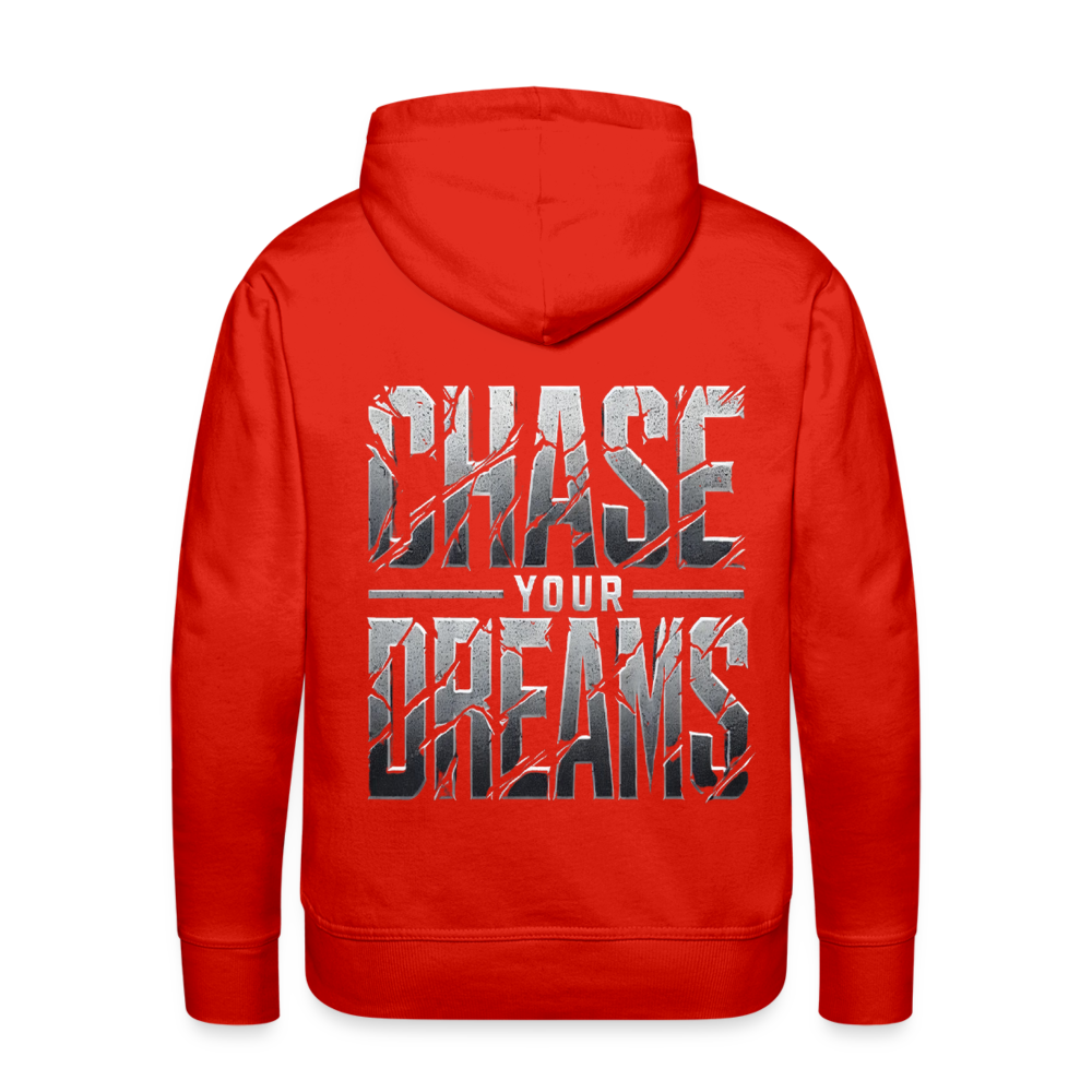 Men Hoodie Chase Your Dreams - Rot