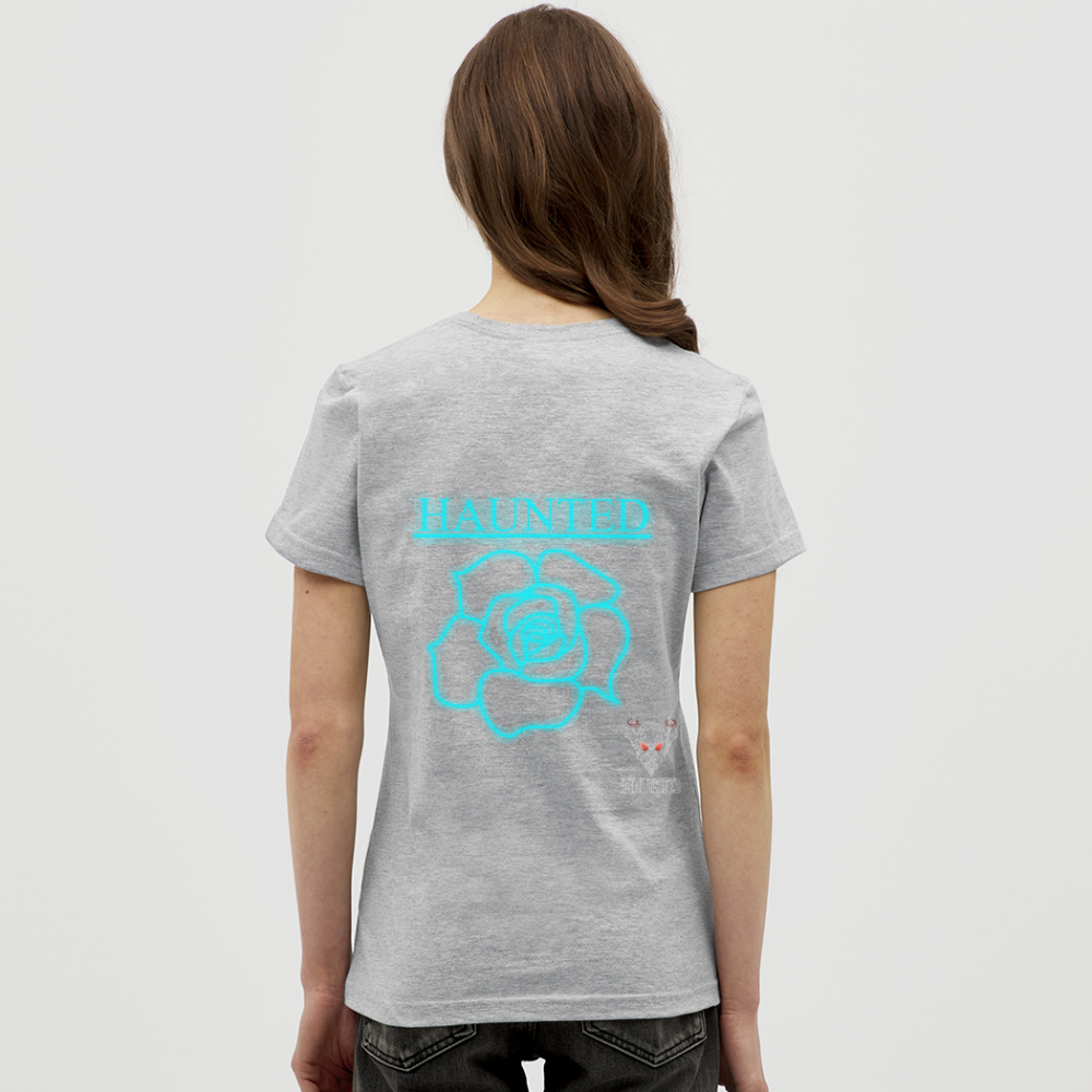 Women T-Shirt Original Neon Rose - Grau meliert