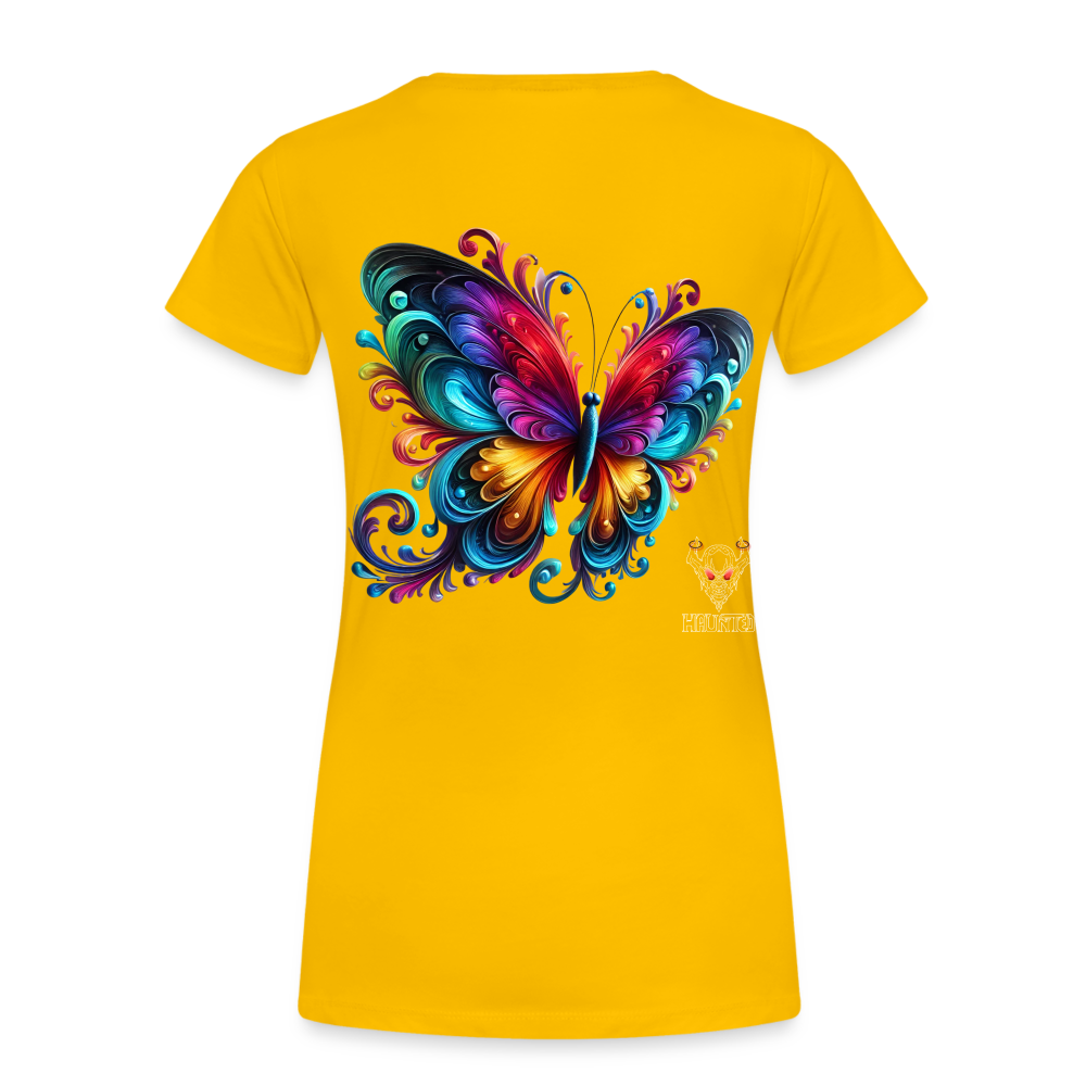 Woman T-Shirt Radiant Butterfly Art - Sonnengelb