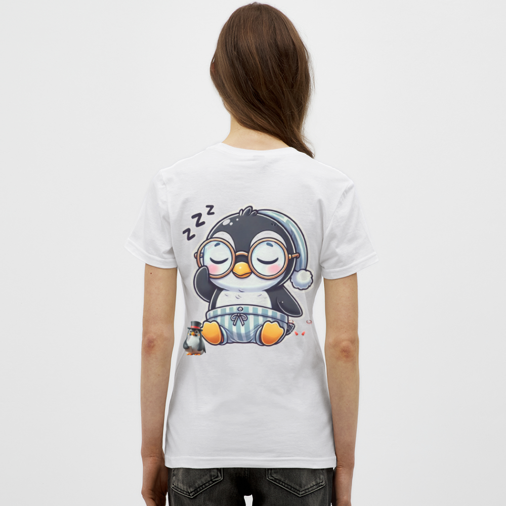 Women T-Shirt Sleepy KasPenguin - Weiß