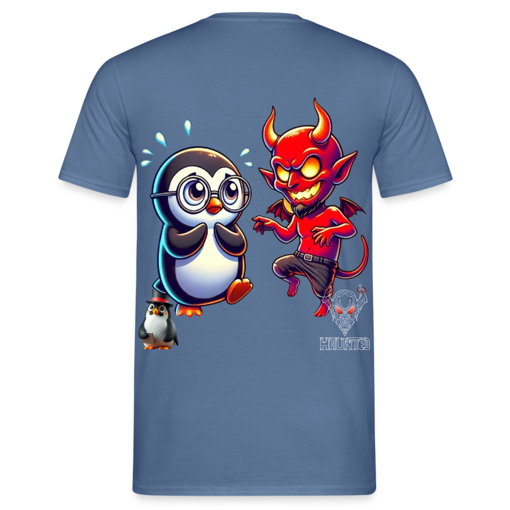 Men T-Shirt Dancing with Devil - Taubenblau