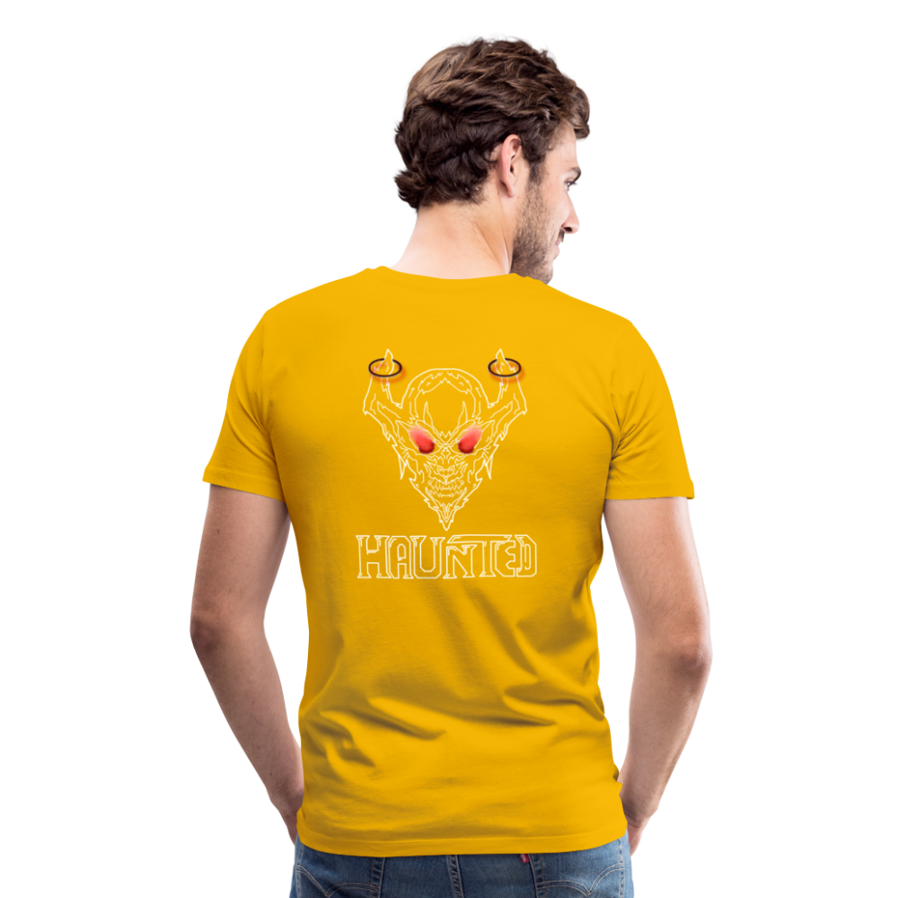 Men T-Shirt Deamon White - Sonnengelb