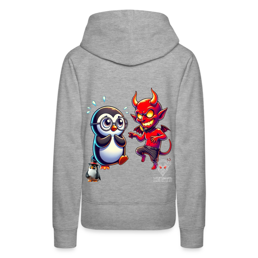 Women Hoodie Dancing with Devil - Grau meliert