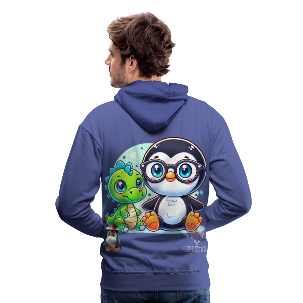 Men Hoodie KasPenguin with Dinosaur - Königsblau