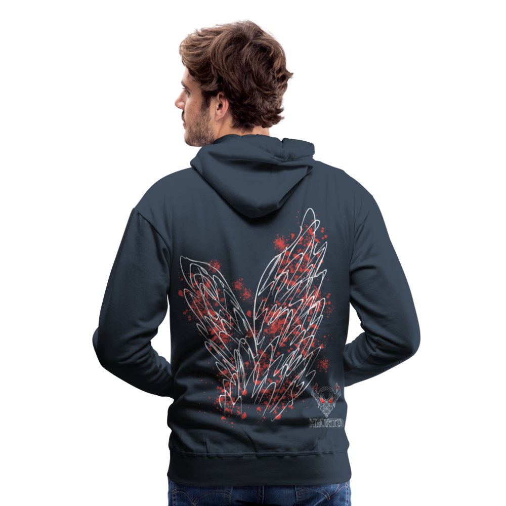 Men Hoodie Light Red Wings - Navy