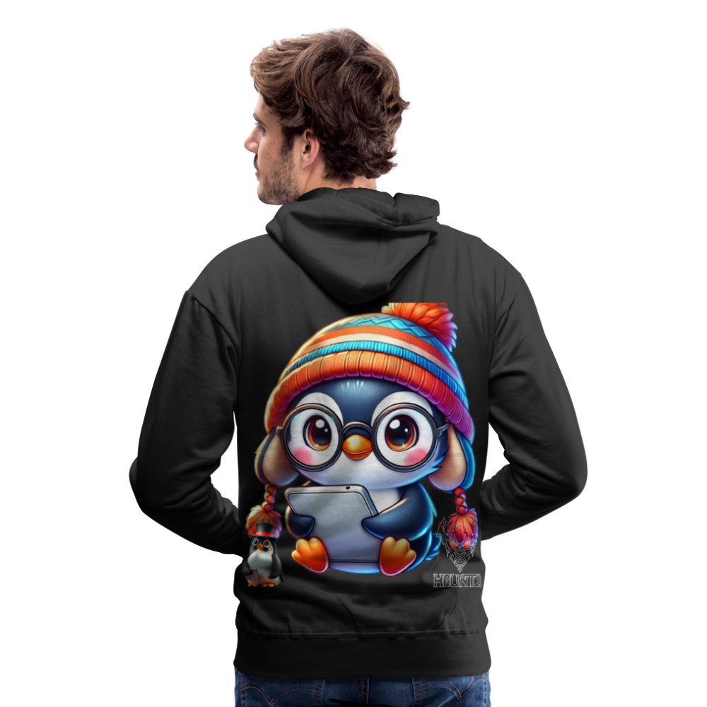 Men Hoodie KasPenguin with Pad - Schwarz