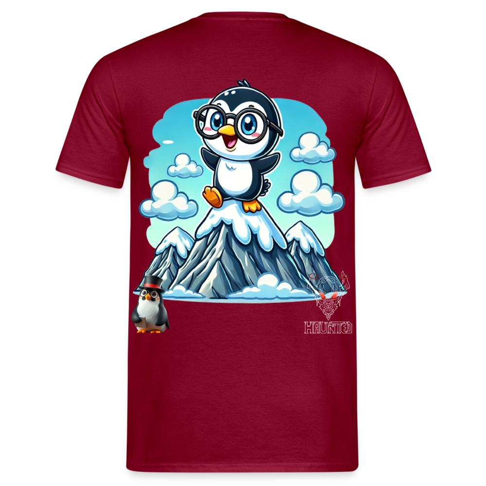 Men T-Shirt KasPenguin on Top - Ziegelrot