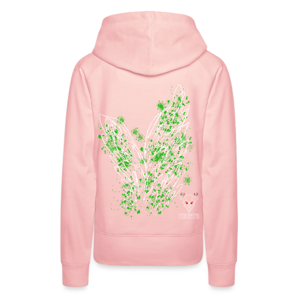 Women Hoodie Green Wings - Kristallrosa