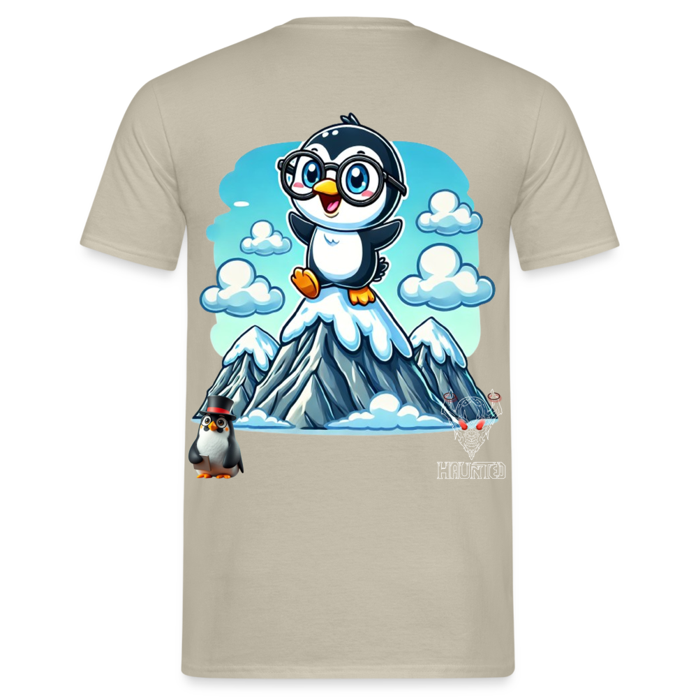 Men T-Shirt KasPenguin on Top - Sandbeige
