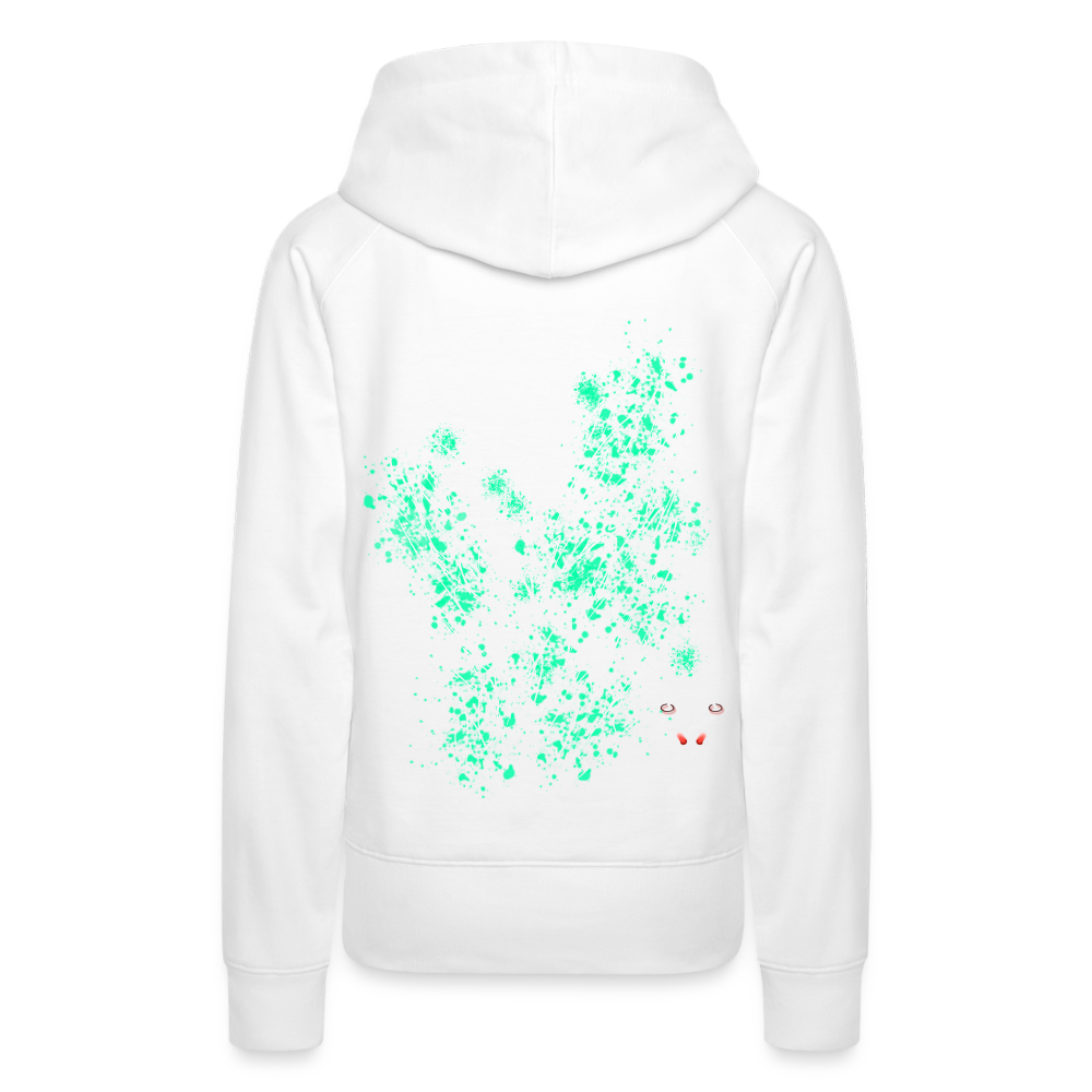 Women Hoodie Turquoise Wings - Weiß