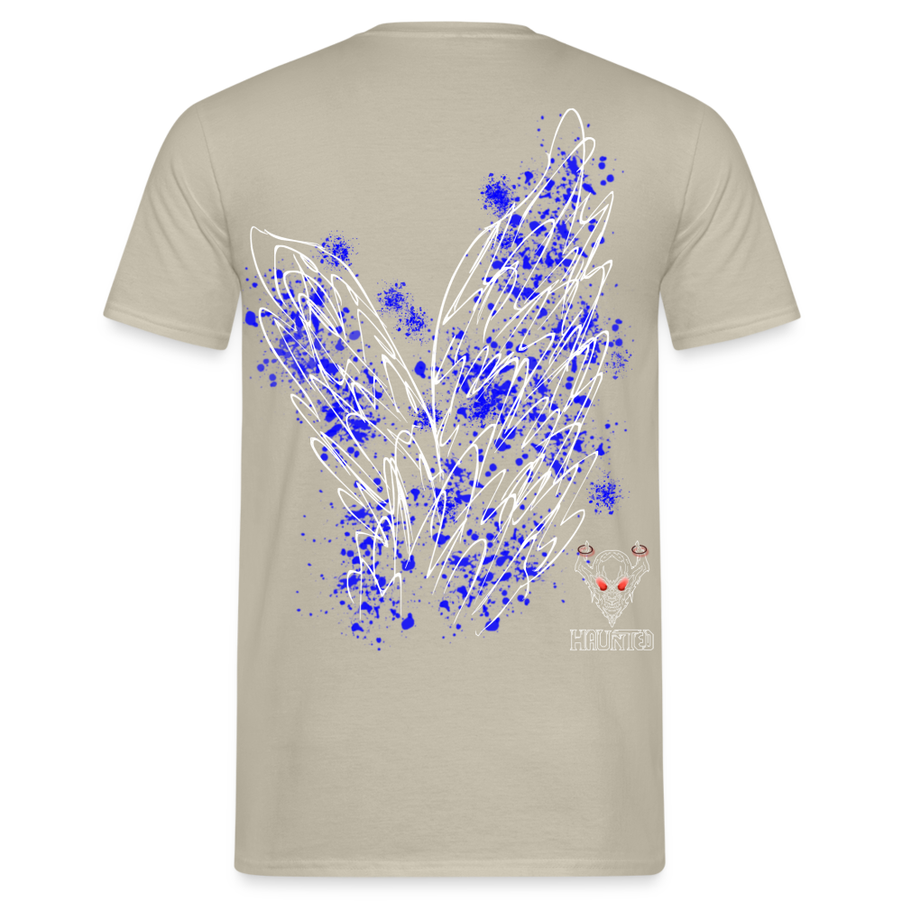 Men T-Shirt Blue Wings - Sandbeige