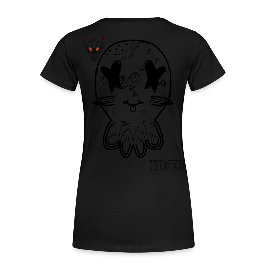 Woman T-Shirt Ghost Doodle Dark - Schwarz