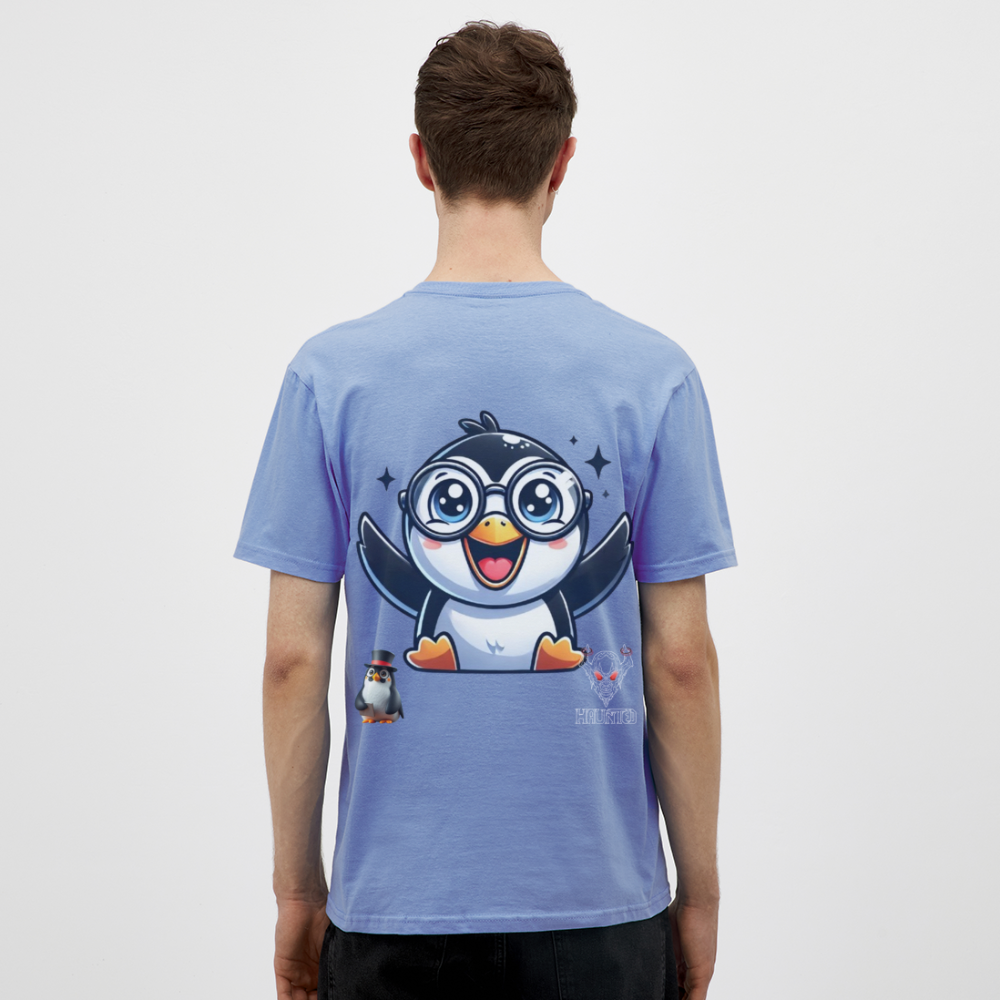 Men T-Shirt KasPenguin Happy - carolina blue