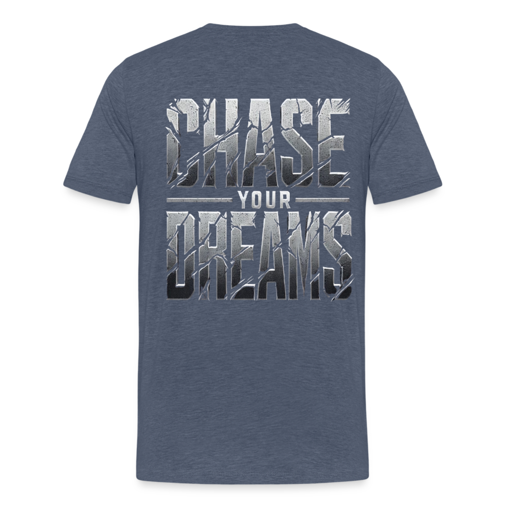 Men T-Shirt Chase Your Dreams - Blau meliert