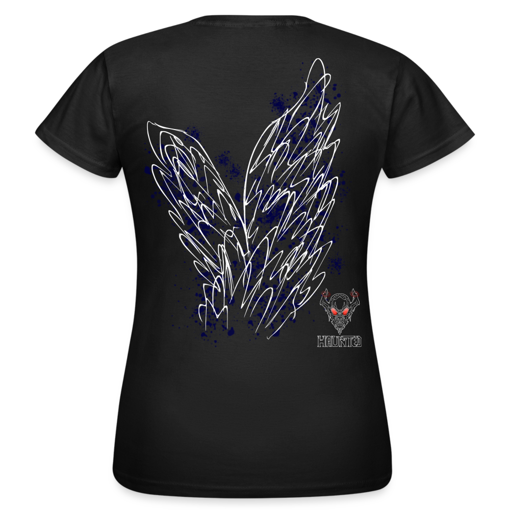 Women T-Shirt Dark Blue Wings - Schwarz