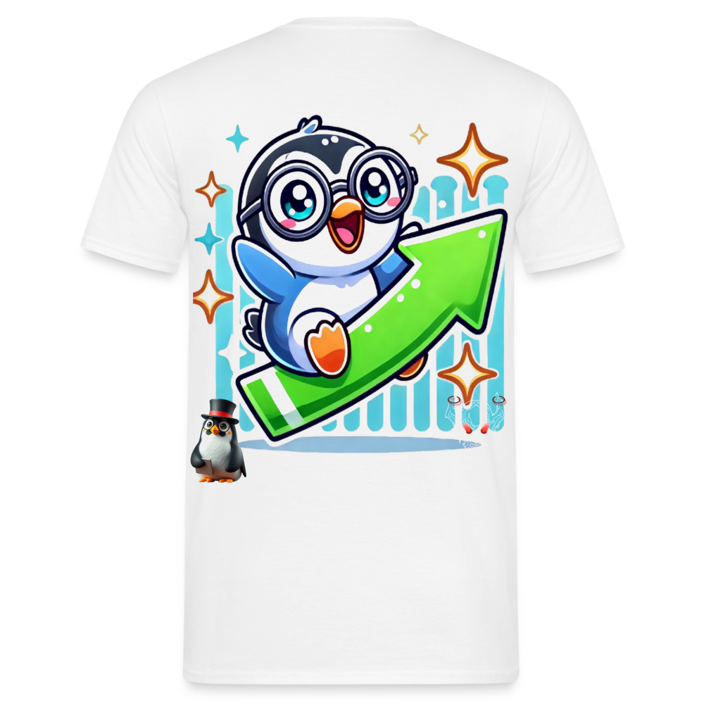 Men T-Shirt KasPenguin Riding the Trend - Weiß
