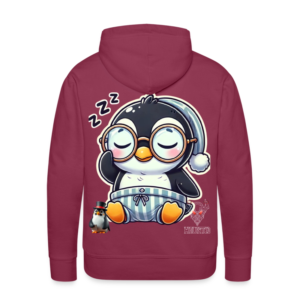 Men Hoodie Sleepy KasPenguin - Bordeaux