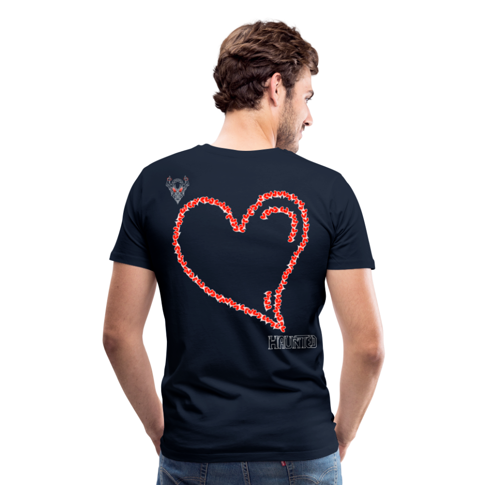 Man T-Shirt Hearts Light - Navy