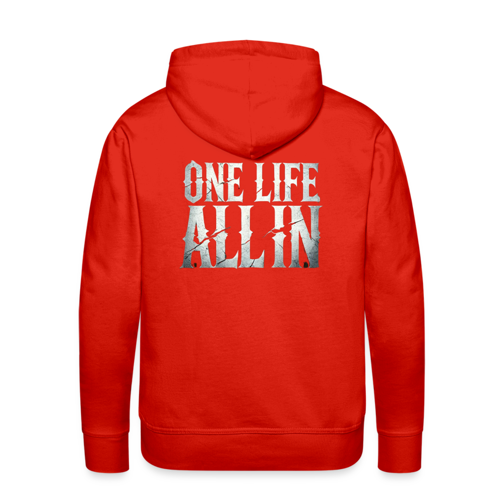 Men Hoodie One Life All In - Rot