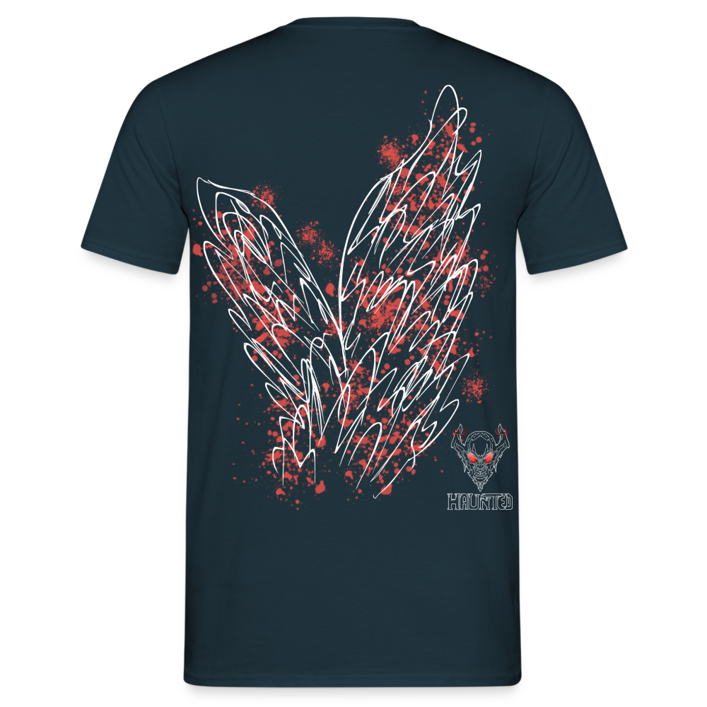 Men T-Shirt Light Red Wings - Navy